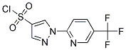 1-[5-(Trifluoromethyl)pyridin-2-yl]-1H-pyrazole-4-sulphonyl chloride Struktur