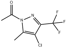 1-Acetyl-4-chloro-5-methyl-3-(trifluoromethyl)-1H-pyrazole Struktur