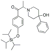 2-(4-HYDROXY-4-PHENYL-PIPERIDIN-1-YL)-1-(4-TRIISOPROPYLSILANYLOXY-PHENYL)-PROPAN-1-ONE Struktur