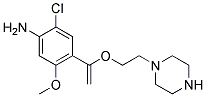 2-CHLORO-5-METHOXY-4-[1-(2-PIPERAZIN-1-YL-ETHOXY)-VINYL]-PHENYLAMINE Struktur