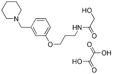 2-hydroxy-N-(3-(3-(piperidin-1-ylmethyl)phenoxy)propyl)acetamide oxalate Struktur