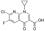 1-Cyclopropyl-1,4-Dihydro-4-Oxo-6-Fluoro-7-Chloro-1,8-Naphthyridine-3-CarboxylicAcid Struktur