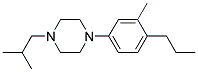 1-Isobutyl-4-(3-Methyl-4-Propylphenyl)Piperazine Struktur