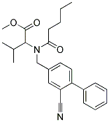 2-[(2Cyanobiphenyl-4-Yl-Methyl)-Pentanoyl-Amino]-3-Methyl Butyric Acid Methylester Struktur