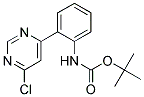 [2-(6-Chloro-pyrimidin-4-yl)-phenyl]-carbamic acid tert-butyl ester Struktur