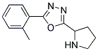 2-(2-methylphenyl)-5-pyrrolidin-2-yl-1,3,4-oxadiazole Struktur