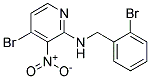 (2-Bromo-benzyl)-(4-bromo-3-nitro-pyridin-2-yl)-amine Struktur