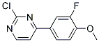 2-Chloro-4-(3-fluoro-4-methoxy-phenyl)-pyrimidine Struktur