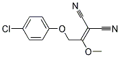 [2-(4-chlorophenoxy)-1-methoxyethylidene]propanedinitrile Struktur