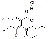 2-(5-ETHYL-2-METHYLPIPERIDINO)ETHYL3,4-DICHLOROBENZOATEHYDROCHLORIDE Struktur