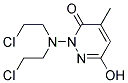 2-(BIS(2-CHLOROETHYL)AMINO)METHYL-6-HYDROXY-3(2H)-PYRIDAZINONE Struktur