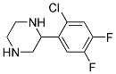 2-(2-Chloro-4,5-difluorophenyl)piperazine Struktur