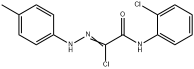 2-Chloro-N-(2-chlorophenyl)-2-[2-(4-methylphenyl)hydrazono]acetamide Struktur