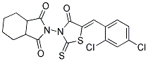 2-(5-((2,4-Dichlorophenyl)methylene)-4-oxo-2-thioxo-1,3-thiazolan-3-yl)hexahydro-1H-isoindole-1,3(2H)-dione Struktur