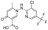 1-((3-Chloro-5-(trifluoromethyl)-2-pyridinyl)amino)-6-methyl-4-oxo-1,4-dihydro-3-pyridinecarboxylic acid Struktur