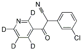 2-(3-CHLOROPHENYL)-2-CYANO-1-(3-PYRIDINYL-D4)-1-ETHANONE Struktur