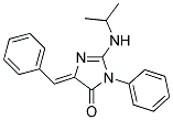 2-ISO-PROPYLAMINO-3-PHENYL-5-PHENYLMETHYLENE-4H-IMIDAZOL-4-ONE Struktur