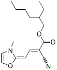 2-ETHYLHEXYL 2-CYANO-4-(3-METHYLOXAZOLIN-2-YLIDENE)CROTONATE Struktur