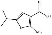 2-AMINO-5-ISOPROPYL-THIOPHENE-3-CARBOXYLIC ACID Struktur