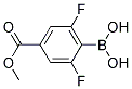 2,6-DIFLUORO-4-METHOXYCARBONYLPHENYLBORONIC ACID Struktur