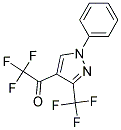 2,2,2-TRIFLUORO-1-(3-(TRIFLUOROMETHYL)-1-PHENYL-1H-PYRAZOL-4-YL)ETHANONE Struktur