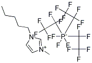 1-PENTYL-3-METHYLIMIDAZOLIUM TRIS(PENTAFLUOROETHYL)TRIFLUOROPHOSPHATE Struktur