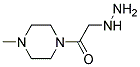 2-Hydrazinyl-1-(4-methylpiperazin-1-yl)ethanone Struktur