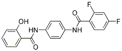 2,4-DIFLUORO-N-{4-[(2-HYDROXYBENZOYL)AMINO]PHENYL}BENZAMIDE Struktur