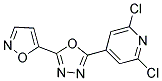 2-(2,6-DICHLORO-4-PYRIDYL)-5-ISOXAZOL-5-YL-1,3,4-OXADIAZOLE, TECH Struktur