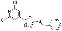 2-(BENZYLTHIO)-5-(2,6-DICHLORO-4-PYRIDYL)-1,3,4-OXADIAZOLE, TECH Struktur