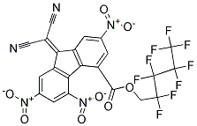 2,2,3,3,4,4,5,5,5-NONAFLUOROPENTYL 9-(DICYANOMETHYLIDENE)-2,5,7-TRINITRO-9H -FLUORENE-4-CARBOXYLATE Struktur