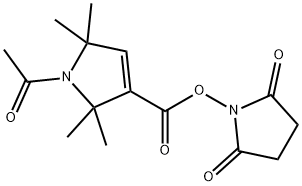 1-ACETYL-2,2,5,5-TETRAMETHYL-3-PYRROLINE-3-CARBOXYLIC ACID, N-HYDROXYSUCCINIMIDE ESTER Struktur