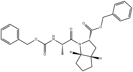 1-(2-BENZYLOXYCARBONYLAMINO-1-OXOPROPYL)OCTAHYDROCYCLOPENTA[B]PYRROLE-2-CARBOXYLIC ACID BENZYL ESTER Struktur