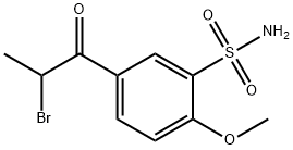 2-BROMO-1-(4'-METHOXY-3'-SULFONAMIDOPHENYL)-1-PROPANONE Struktur