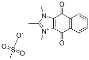 1,2,3-TRIMETHYL-4,9-DIOXO-4,9-DIHYDRO-3H-NAPHTHO[2,3-D]IMIDAZOL-1-IUM METHANESULPHONATE Struktur