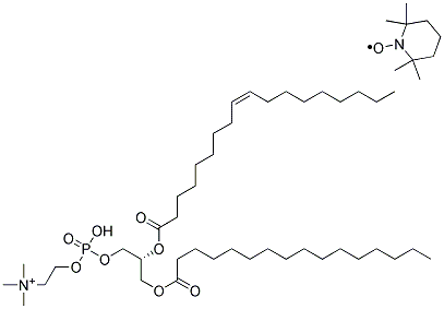 1-PALMITOYL-2-OLEOYL-SN-GLYCERO-3-PHOSPHO(TEMPO)CHOLINE Struktur