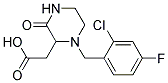 [1-(2-CHLORO-4-FLUORO-BENZYL)-3-OXO-PIPERAZIN-2-YL]-ACETIC ACID Struktur