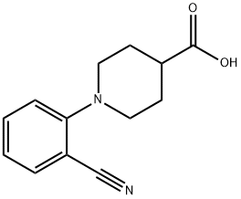 1-(2-CYANOPHENYL)-4-PIPERIDINECARBOXYLIC ACID Struktur