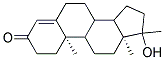 (10R,13S)-17-HYDROXY-10,13,17-TRIMETHYL-1,2,6,7,8,9,10,11,12,13,14,15,16,17-TETRADECAHYDRO-CYCLOPENTA[A]PHENANTHREN-3-ONE Struktur