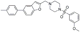 1-[(3-METHOXYPHENYL)SULFONYL]-4-([5-(4-METHYLPHENYL)-1-BENZOFURAN-2-YL]METHYL)PIPERAZINE Struktur