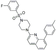 2-(4-[(3-FLUOROPHENYL)SULFONYL]PIPERAZIN-1-YL)-8-(4-METHYLPHENYL)QUINOLINE Struktur