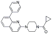 2-[4-(CYCLOPROPYLCARBONYL)PIPERAZIN-1-YL]-8-PYRIDIN-4-YLQUINOLINE Struktur