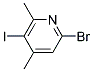 2-BROMO-4,6-DIMETHYL-5-IODOPYRIDINE Struktur