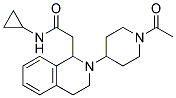 2-[2-(1-ACETYLPIPERIDIN-4-YL)-1,2,3,4-TETRAHYDROISOQUINOLIN-1-YL]-N-CYCLOPROPYLACETAMIDE Struktur