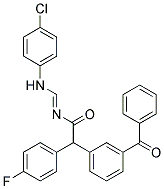 2-(3-BENZOYLPHENYL)-N-[(4-CHLOROANILINO)METHYLENE]-2-(4-FLUOROPHENYL)ACETAMIDE Struktur