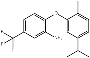 2-(5-ISOPROPYL-2-METHYLPHENOXY)-5-(TRIFLUOROMETHYL)ANILINE Struktur