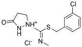 1-[[(3-CHLOROBENZYL)SULFANYL](METHYLIMINO)METHYL]-3-OXOTETRAHYDRO-1H-PYRAZOL-1-IUM CHLORIDE Struktur