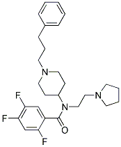 2,4,5-TRIFLUORO-N-[1-(3-PHENYLPROPYL)PIPERIDIN-4-YL]-N-(2-PYRROLIDIN-1-YLETHYL)BENZAMIDE Struktur