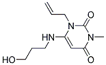 1-ALLYL-6-[(3-HYDROXYPROPYL)AMINO]-3-METHYLPYRIMIDINE-2,4(1H,3H)-DIONE Struktur