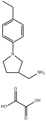 1-[1-(4-ETHYLPHENYL)PYRROLIDIN-3-YL]METHANAMINE OXALATE Struktur